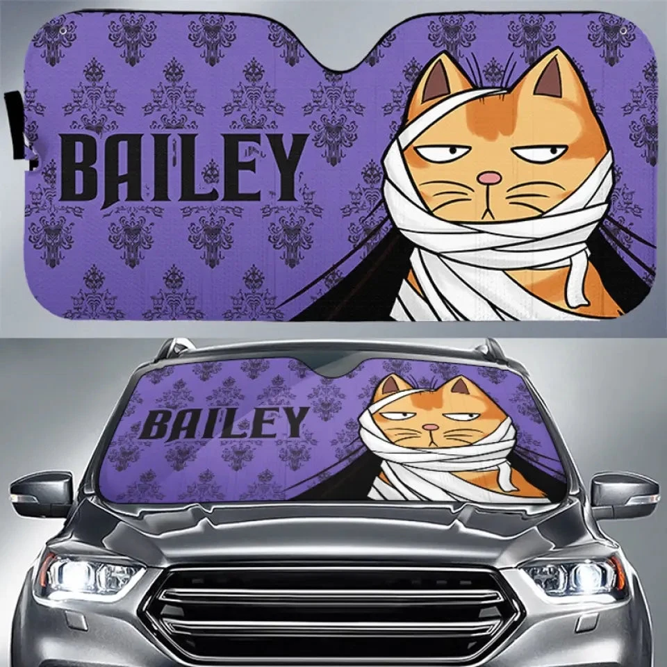 Pawsitively Bewitched By My Spooktacular Pet - Dog & Cat Personalized Custom Auto Windshield Sunshade, Car Window Protector - Halloween Gift For Pet Owners, Pet Lovers 1 Pawsitively Bewitched By My Spooktacular Pet - Dog & Cat Personalized Custom Auto Windshield Sunshade, Car Window Protector - Halloween Gift For Pet Owners, Pet Lovers