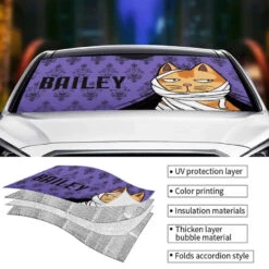 Pawsitively Bewitched By My Spooktacular Pet - Dog & Cat Personalized Custom Auto Windshield Sunshade, Car Window Protector - Halloween Gift For Pet Owners, Pet Lovers 7 Pawsitively Bewitched By My Spooktacular Pet - Dog & Cat Personalized Custom Auto Windshield Sunshade, Car Window Protector - Halloween Gift For Pet Owners, Pet Lovers -Pawfect House Store 66bb10aa0161a