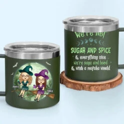 We Are Classy Witches - Bestie Personalized Custom 14oz Stainless Steel Tumbler With Handle - Halloween Gift For Best Friends, BFF, Sisters 14 We Are Classy Witches - Bestie Personalized Custom 14oz Stainless Steel Tumbler With Handle - Halloween Gift For Best Friends, BFF, Sisters -Pawfect House Store 66bc844f3c4f3