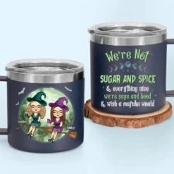 We Are Classy Witches - Bestie Personalized Custom 14oz Stainless Steel Tumbler With Handle - Halloween Gift For Best Friends, BFF, Sisters 15 We Are Classy Witches - Bestie Personalized Custom 14oz Stainless Steel Tumbler With Handle - Halloween Gift For Best Friends, BFF, Sisters -Pawfect House Store 66bc84514d5ef