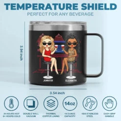 True Friendship Is A Rare Gem - Bestie Personalized Custom 14oz Stainless Steel Tumbler With Handle - Gift For Best Friends, BFF, Sisters -Pawfect House Store 66becd9a24bb6