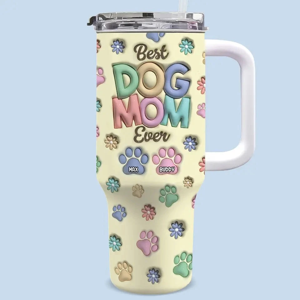 Fur Friends, Endless Affection - Dog & Cat Personalized Custom 3D Inflated Effect Printed 40 Oz Stainless Steel Tumbler With Handle - Gift For Pet Owners, Pet Lovers 1 Fur Friends, Endless Affection - Dog & Cat Personalized Custom 3D Inflated Effect Printed 40 Oz Stainless Steel Tumbler With Handle - Gift For Pet Owners, Pet Lovers