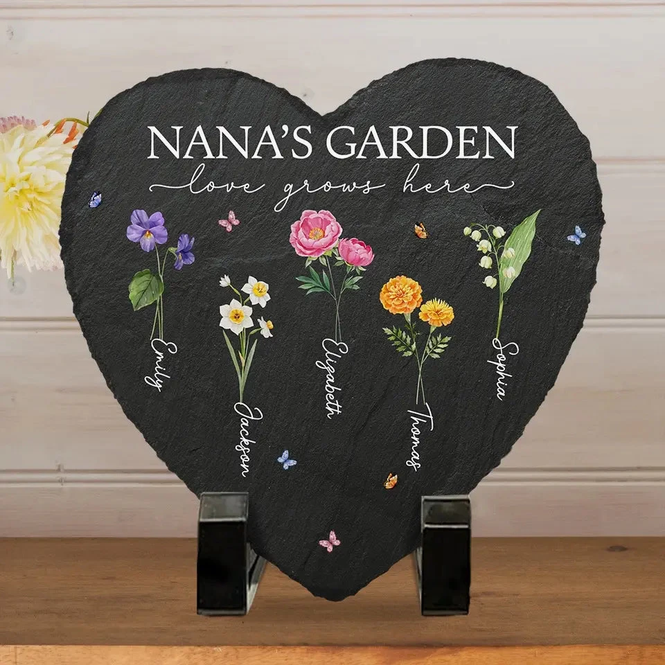 The Mother's Love Is More Beautiful Than Any Flower - Family Personalized Custom Heart Shaped Stone With Stand - Gift For Mom, Grandma 1 The Mother's Love Is More Beautiful Than Any Flower - Family Personalized Custom Heart Shaped Stone With Stand - Gift For Mom, Grandma