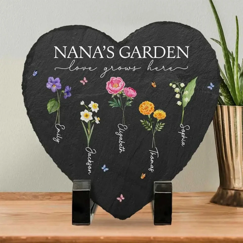 The Mother's Love Is More Beautiful Than Any Flower - Family Personalized Custom Heart Shaped Stone With Stand - Gift For Mom, Grandma 3 The Mother's Love Is More Beautiful Than Any Flower - Family Personalized Custom Heart Shaped Stone With Stand - Gift For Mom, Grandma - Image 3