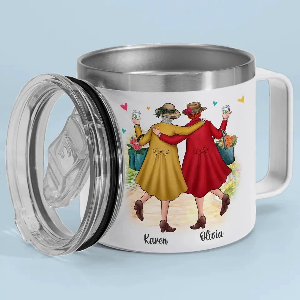 A Bestie Is Someone Who Is Always There For You, No Matter What - Bestie Personalized Custom 14oz Stainless Steel Tumbler With Handle - Gift For Best Friends, BFF, Sisters 2 A Bestie Is Someone Who Is Always There For You, No Matter What - Bestie Personalized Custom 14oz Stainless Steel Tumbler With Handle - Gift For Best Friends, BFF, Sisters - Image 2