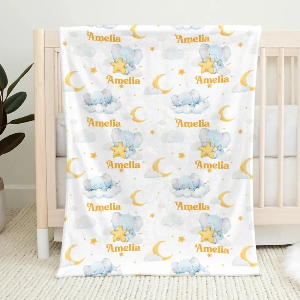 Such A Big Miracle, In Such A Little Elephant - Family Personalized Custom Baby Blanket - Gift For Baby Kids, Newborn Baby 1 Such A Big Miracle, In Such A Little Elephant - Family Personalized Custom Baby Blanket - Gift For Baby Kids, Newborn Baby