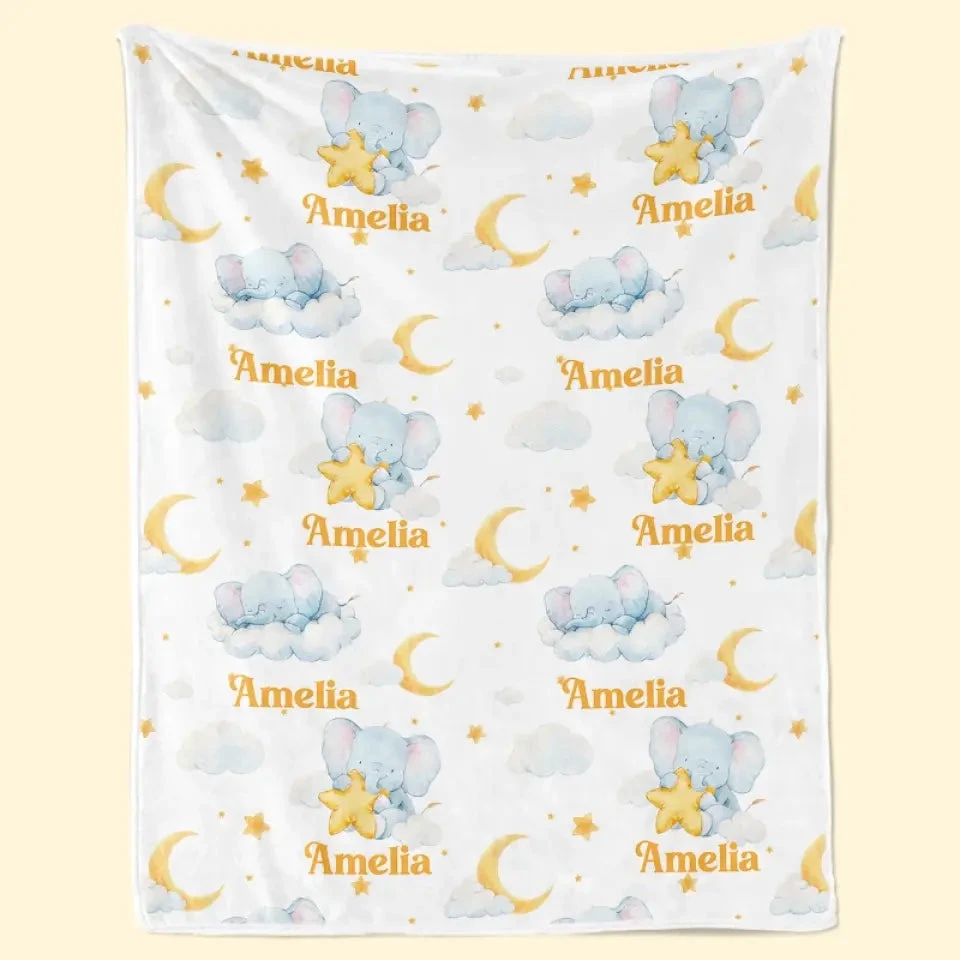 Such A Big Miracle, In Such A Little Elephant - Family Personalized Custom Baby Blanket - Gift For Baby Kids, Newborn Baby 3 Such A Big Miracle, In Such A Little Elephant - Family Personalized Custom Baby Blanket - Gift For Baby Kids, Newborn Baby - Image 3
