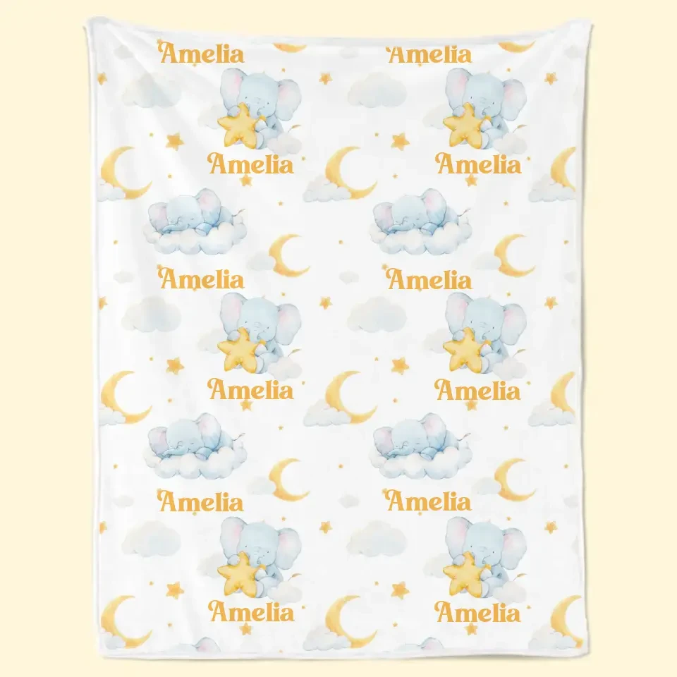 Such A Big Miracle, In Such A Little Elephant - Family Personalized Custom Baby Blanket - Gift For Baby Kids, Newborn Baby 2 Such A Big Miracle, In Such A Little Elephant - Family Personalized Custom Baby Blanket - Gift For Baby Kids, Newborn Baby - Image 2