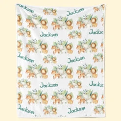 Woodland Animals In Da House - Family Personalized Custom Baby Blanket - Gift For Baby Kids, Newborn Baby 12 Woodland Animals In Da House - Family Personalized Custom Baby Blanket - Gift For Baby Kids, Newborn Baby -Pawfect House Store 66c31c8f3b425