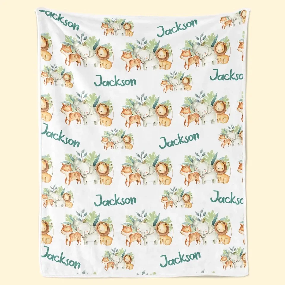 Woodland Animals In Da House - Family Personalized Custom Baby Blanket - Gift For Baby Kids, Newborn Baby 4 Woodland Animals In Da House - Family Personalized Custom Baby Blanket - Gift For Baby Kids, Newborn Baby - Image 4