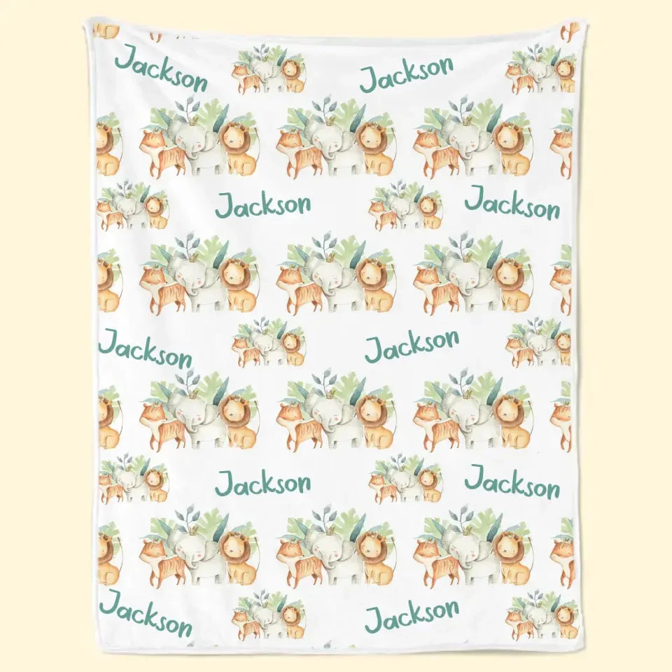 Woodland Animals In Da House - Family Personalized Custom Baby Blanket - Gift For Baby Kids, Newborn Baby 3 Woodland Animals In Da House - Family Personalized Custom Baby Blanket - Gift For Baby Kids, Newborn Baby - Image 3