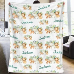 Woodland Animals In Da House - Family Personalized Custom Baby Blanket - Gift For Baby Kids, Newborn Baby 13 Woodland Animals In Da House - Family Personalized Custom Baby Blanket - Gift For Baby Kids, Newborn Baby -Pawfect House Store 66c32062a6f14