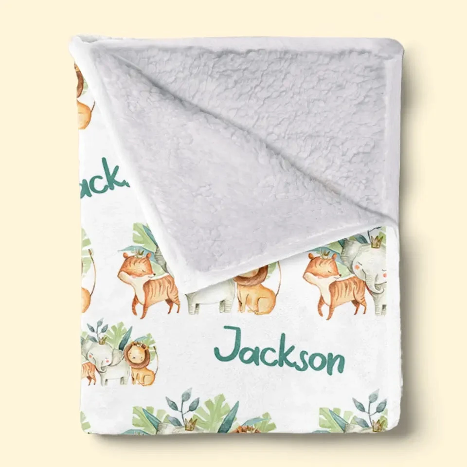 Woodland Animals In Da House - Family Personalized Custom Baby Blanket - Gift For Baby Kids, Newborn Baby 6 Woodland Animals In Da House - Family Personalized Custom Baby Blanket - Gift For Baby Kids, Newborn Baby - Image 6
