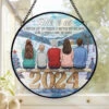 A Whole Lot Of Love - Family Personalized Custom Stained Glass Window Hanging Suncatcher - Christmas Gift For Family Members