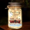Family Is The True Gift Of Christmas - Family Personalized Custom Mason Jar Light - Christmas Gift For Family Members