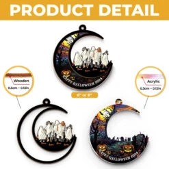 Halloween Brings Us Together For Fun And Laughter - Family Personalized Window Hanging Suncatcher - Halloween Gift For Family Members -Pawfect House Store 66c4589fc0d03