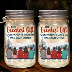 Family Is A Little World Created By Love - Family Personalized Custom Mason Jar Light - Gift For Siblings, Brothers, Sisters 8 Family Is A Little World Created By Love - Family Personalized Custom Mason Jar Light - Gift For Siblings, Brothers, Sisters -Pawfect House Store 66c5a7506be73