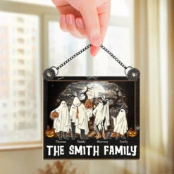 Having A Bloody Good Time - Family Personalized Window Hanging Suncatcher - Halloween Gift For Family Members -Pawfect House Store 66c5b32b5a97d
