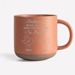 The Love Between Mother And Daughter Knows No Distance - Family Personalized Custom Pottery Mug - Gift For Mom, Daughter -Pawfect House Store 66c6be032d5a1