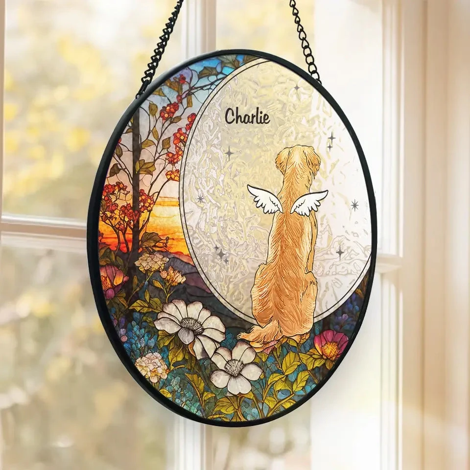 My Heart Will Always Wear The Pawprints Left By You - Memorial Personalized Custom Stained Glass Window Hanging Suncatcher - Sympathy Gift For Pet Owners, Pet Lovers 6 My Heart Will Always Wear The Pawprints Left By You - Memorial Personalized Custom Stained Glass Window Hanging Suncatcher - Sympathy Gift For Pet Owners, Pet Lovers - Image 6