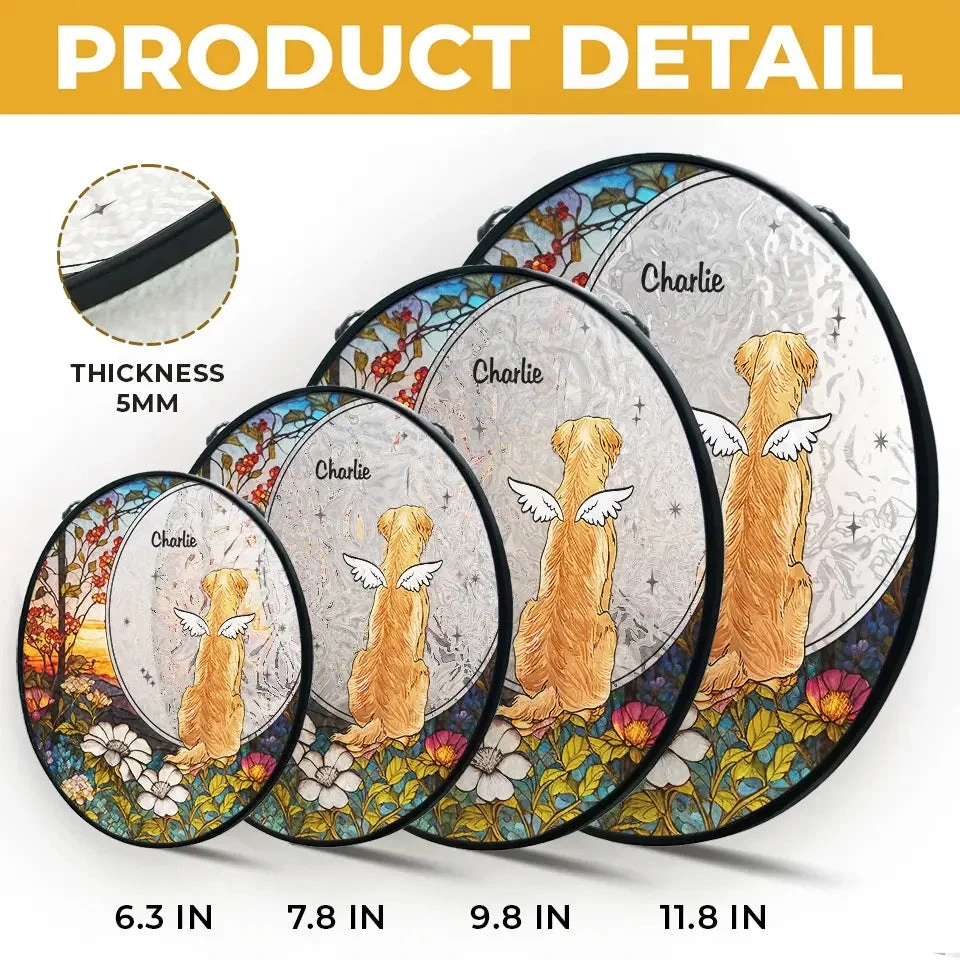 My Heart Will Always Wear The Pawprints Left By You - Memorial Personalized Custom Stained Glass Window Hanging Suncatcher - Sympathy Gift For Pet Owners, Pet Lovers 8 My Heart Will Always Wear The Pawprints Left By You - Memorial Personalized Custom Stained Glass Window Hanging Suncatcher - Sympathy Gift For Pet Owners, Pet Lovers - Image 8