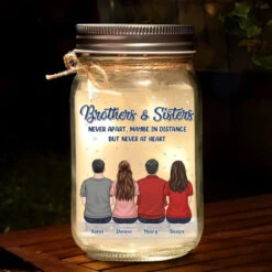 Family Is Not An Important Thing, Itβs Everything - Family Personalized Custom Mason Jar Light - Gift For Siblings, Brothers, Sisters