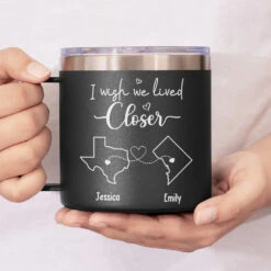 Separation Doesn't Take Away From Friendship, But I Wish We Lived Closer - Bestie Personalized Custom 14oz Stainless Steel Tumbler With Handle - Gift For Best Friends, BFF, Sisters 10 Separation Doesn't Take Away From Friendship, But I Wish We Lived Closer - Bestie Personalized Custom 14oz Stainless Steel Tumbler With Handle - Gift For Best Friends, BFF, Sisters -Pawfect House Store 66c86894406bc