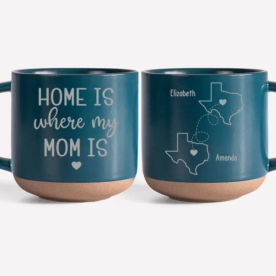 Home Is Where My Mom Is - Family Personalized Custom Pottery Mug - Gift For Mom, Grandma 2 Home Is Where My Mom Is - Family Personalized Custom Pottery Mug - Gift For Mom, Grandma - Image 2
