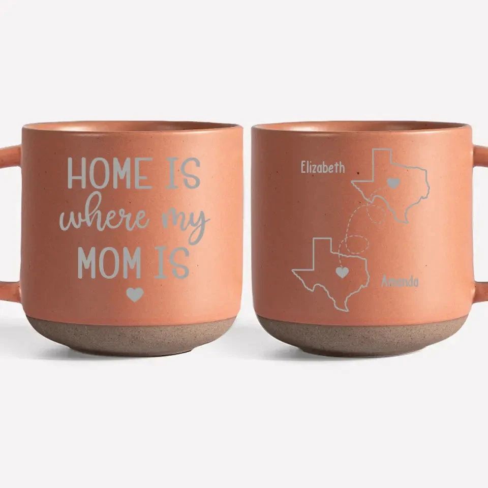 Home Is Where My Mom Is - Family Personalized Custom Pottery Mug - Gift For Mom, Grandma 8 Home Is Where My Mom Is - Family Personalized Custom Pottery Mug - Gift For Mom, Grandma - Image 8
