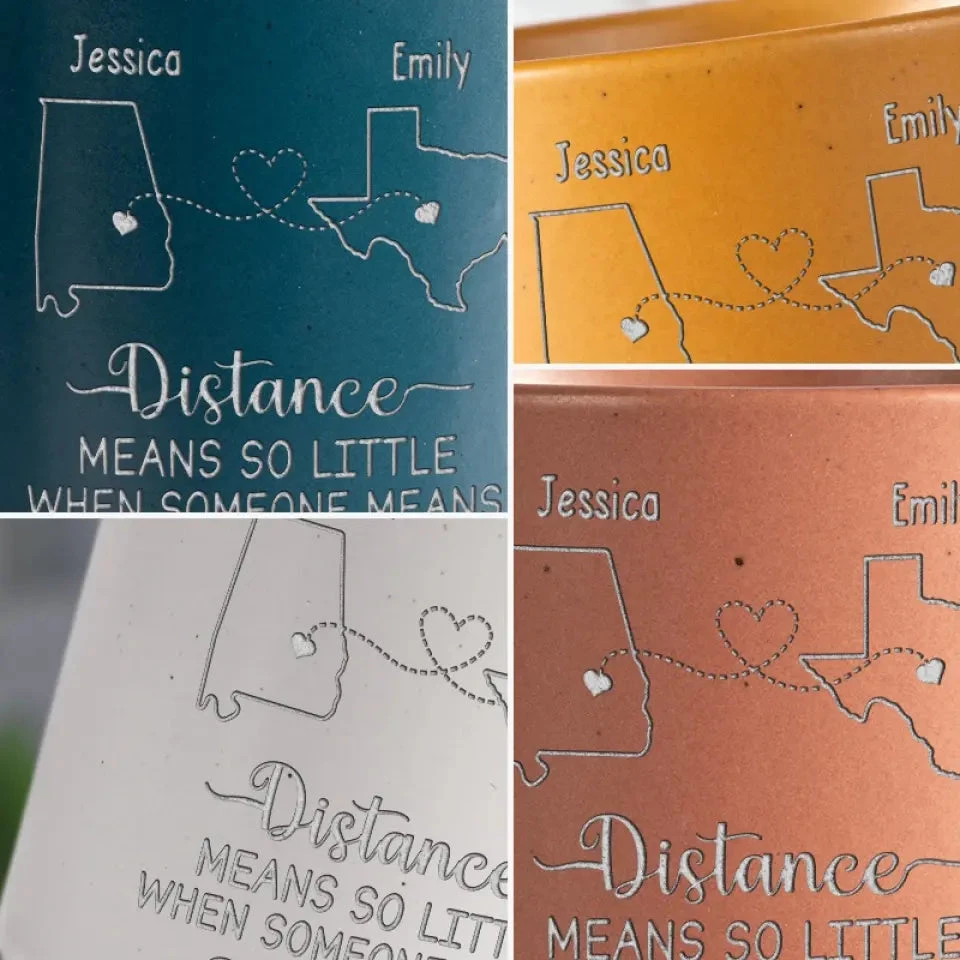 True Friendship Knows No Distance - Bestie Personalized Custom Pottery Mug - Gift For Best Friends, BFF, Sisters 6 True Friendship Knows No Distance - Bestie Personalized Custom Pottery Mug - Gift For Best Friends, BFF, Sisters - Image 6