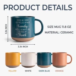 Though We May Be Far Apart, We Are Always Close At Heart - Family Personalized Custom Pottery Mug - Gift For Family Members 13 Though We May Be Far Apart, We Are Always Close At Heart - Family Personalized Custom Pottery Mug - Gift For Family Members -Pawfect House Store 66cd4c2ab590d