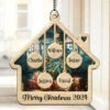 Love Grows Best In Little Moments Together - Family Personalized Window Hanging Suncatcher - Christmas Gift For Family Members