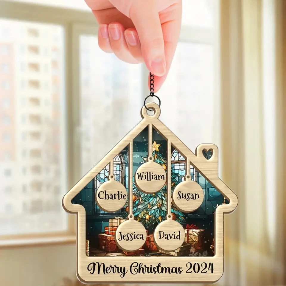 Love Grows Best In Little Moments Together - Family Personalized Window Hanging Suncatcher - Christmas Gift For Family Members 3 Love Grows Best In Little Moments Together - Family Personalized Window Hanging Suncatcher - Christmas Gift For Family Members - Image 3