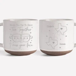 Our Friendship Knows No Distance - Bestie Personalized Custom Pottery Mug - Gift For Best Friends, BFF, Sisters -Pawfect House Store 66ce864e61299 59485f45 4010 4f26 9e83 0d36ef653224