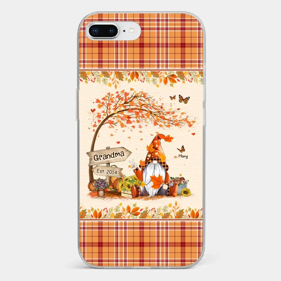 Oh My Gourd I Love Fall - Family Personalized Custom Clear Phone Case - Autumn Fall Gift For Grandma 4 Oh My Gourd I Love Fall - Family Personalized Custom Clear Phone Case - Autumn Fall Gift For Grandma - Image 4