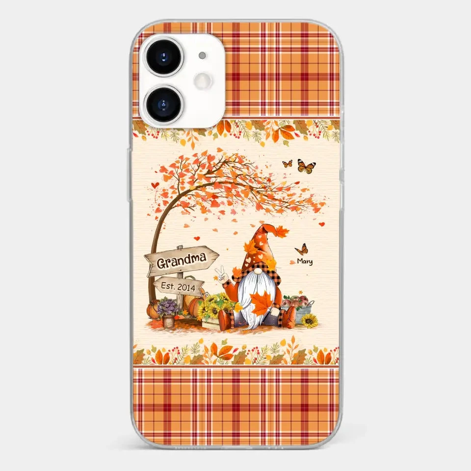 Oh My Gourd I Love Fall - Family Personalized Custom Clear Phone Case - Autumn Fall Gift For Grandma 10 Oh My Gourd I Love Fall - Family Personalized Custom Clear Phone Case - Autumn Fall Gift For Grandma - Image 10