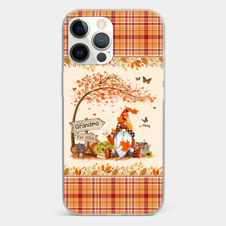 Oh My Gourd I Love Fall - Family Personalized Custom Clear Phone Case - Autumn Fall Gift For Grandma 16 Oh My Gourd I Love Fall - Family Personalized Custom Clear Phone Case - Autumn Fall Gift For Grandma - Image 16