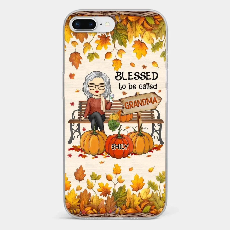 Grandma's Love Is The Heart Of Our Family - Family Personalized Custom Clear Phone Case - Autumn Fall Gift For Grandma 3 Grandma's Love Is The Heart Of Our Family - Family Personalized Custom Clear Phone Case - Autumn Fall Gift For Grandma - Image 3