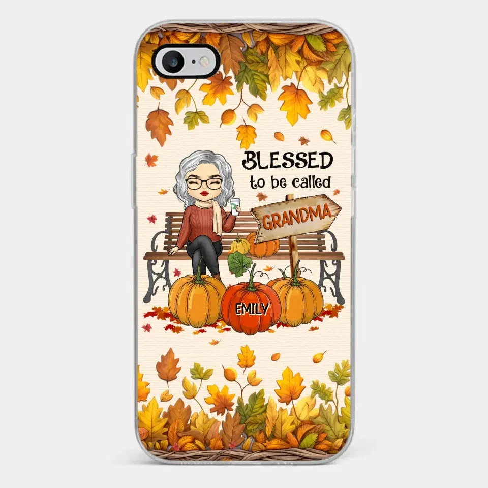 Grandma's Love Is The Heart Of Our Family - Family Personalized Custom Clear Phone Case - Autumn Fall Gift For Grandma 2 Grandma's Love Is The Heart Of Our Family - Family Personalized Custom Clear Phone Case - Autumn Fall Gift For Grandma - Image 2