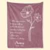 Never Too Late To Say Goodbye - Memorial Personalized Custom Blanket - Sympathy Gift For Family Members