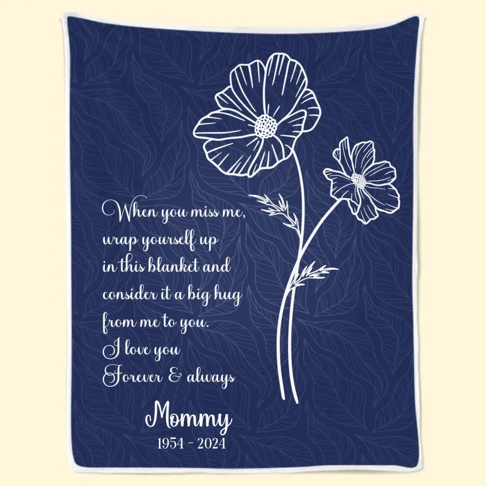 Never Too Late To Say Goodbye - Memorial Personalized Custom Blanket - Sympathy Gift For Family Members 2 Never Too Late To Say Goodbye - Memorial Personalized Custom Blanket - Sympathy Gift For Family Members - Image 2