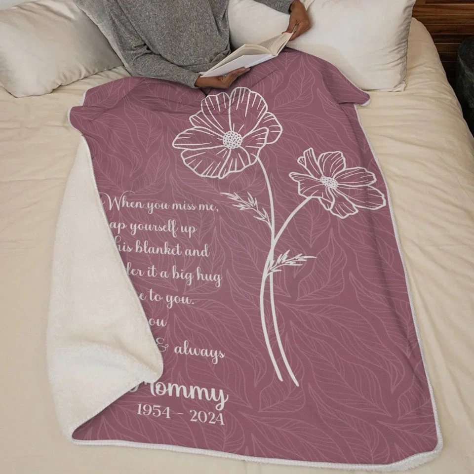 Never Too Late To Say Goodbye - Memorial Personalized Custom Blanket - Sympathy Gift For Family Members 5 Never Too Late To Say Goodbye - Memorial Personalized Custom Blanket - Sympathy Gift For Family Members - Image 5