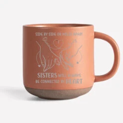 Sisters Will Always Be Connected By Heart - Bestie Personalized Custom Pottery Mug - Gift For Best Friends, BFF, Sisters -Pawfect House Store 66d7cc7504e69 6538e7fa 80c3 43b7 80a7 98260df2f74a