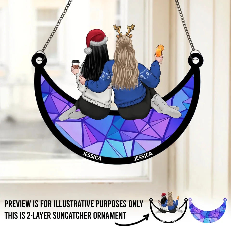 There Is No Greater Gift Than BFF - Bestie Personalized Window Hanging Suncatcher - Christmas Gift For Best Friends, BFF, Sisters 2 There Is No Greater Gift Than BFF - Bestie Personalized Window Hanging Suncatcher - Christmas Gift For Best Friends, BFF, Sisters - Image 2