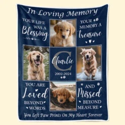 Custom Photo You Are Loved Beyond Words - Memorial Personalized Custom Blanket - Sympathy Gift For Pet Owners, Pet Lovers