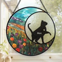 You Are My Angel, You Are Always By My Side - Memorial Personalized Custom Stained Glass Window Hanging Suncatcher - Sympathy Gift For Pet Owners, Pet Lovers