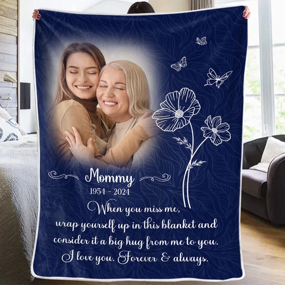 Custom Photo I Love You Forever And Always - Memorial Personalized Custom Blanket - Sympathy Gift For Family Members 4 Custom Photo I Love You Forever And Always - Memorial Personalized Custom Blanket - Sympathy Gift For Family Members - Image 4