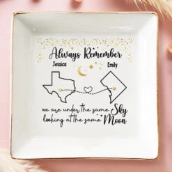 Celebrate Your Connection With A Dish Full Of Love - Bestie Personalized Custom Jewelry Dish - Gift For Best Friends, BFF, Sisters