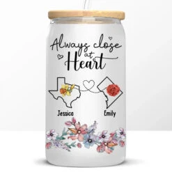 A Great Way To Toast To Your Friendship - Bestie Personalized Custom Glass Cup, Iced Coffee Cup - Gift For Best Friends, BFF, Sisters -Pawfect House Store 66daba5440f51