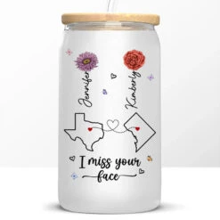 A Thoughtful Way To Make Her Smile Every Day - Bestie Personalized Custom Glass Cup, Iced Coffee Cup - Gift For Best Friends, BFF, Sisters -Pawfect House Store 66dac07a7a97e